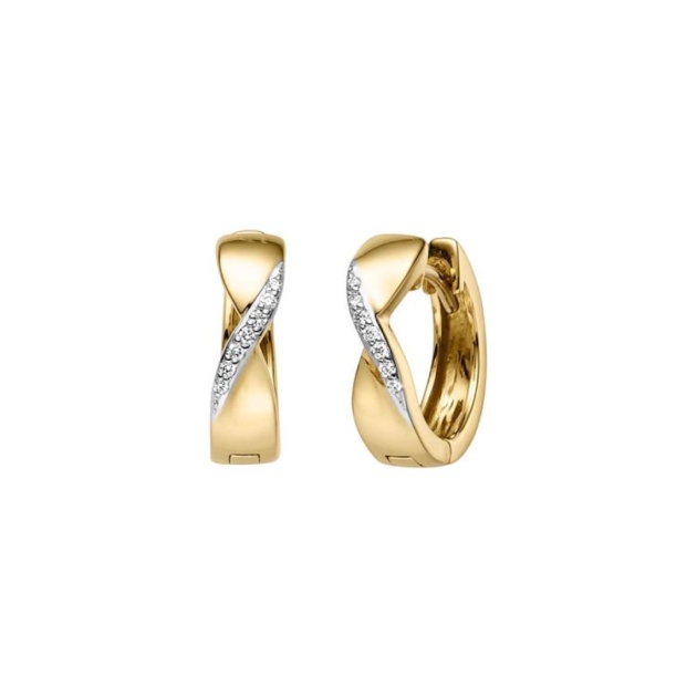 Ohrschmuck mit 14 Brillanten zus. 0,05ct.