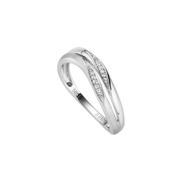 Ring mit 9 Brillanten zus. 0,03ct.
