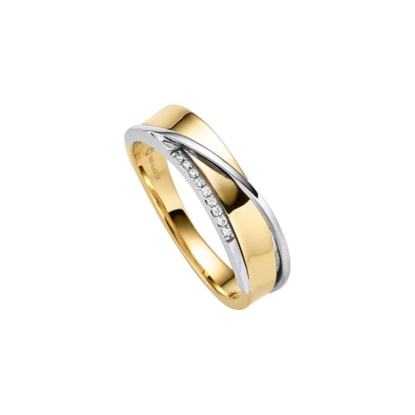 Ring mit 9 Brillanten zus. 0,03ct.