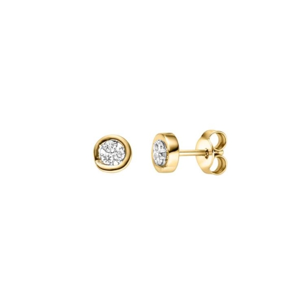 Ohrschmuck mit 6 Brillanten zus. 0,08ct.