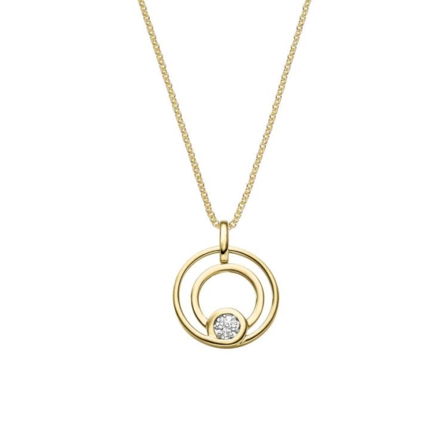 Anhänger mit 3 Brillanten zus. 0,06ct.