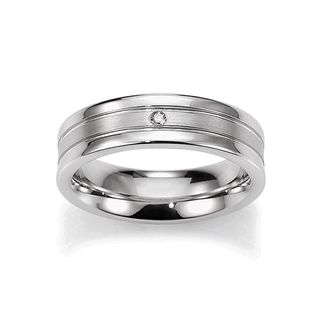 Damenring mit 1 Brillant zus. 0,02ct.