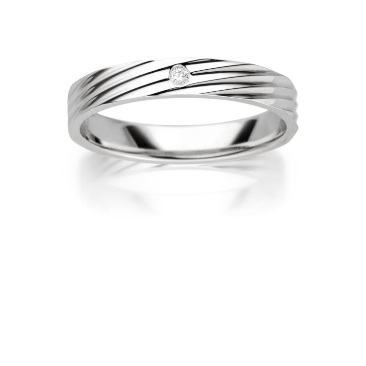 Damenring mit 1 Brillant zus. 0,02ct.