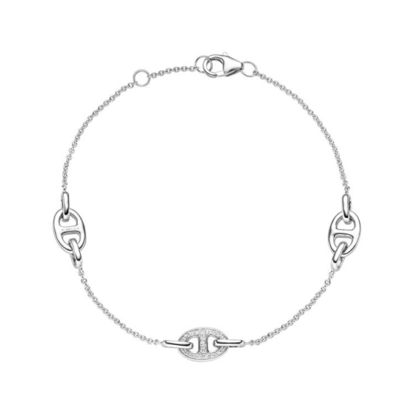 Armband mit 42 Brillanten zus. 0,15ct.