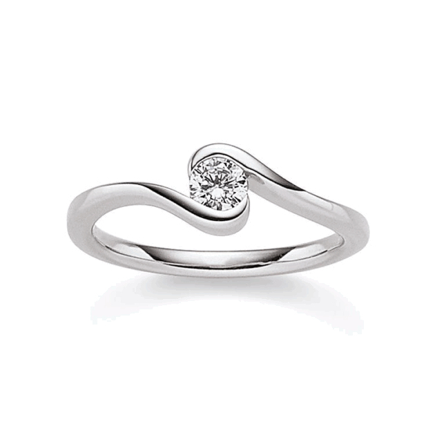 Damenring mit 1 Zirkonia