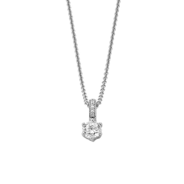 Anhänger mit Kette mit 6 Zirkonia