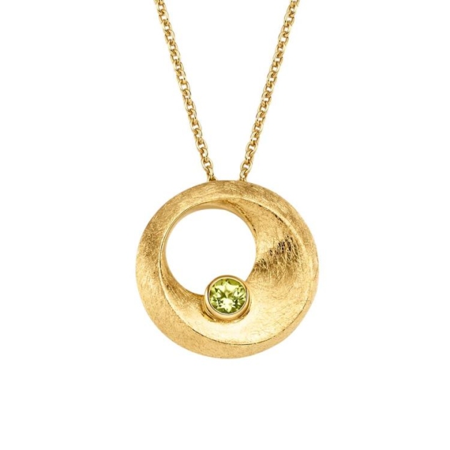 Anhänger mit Kette mit 1 Peridot