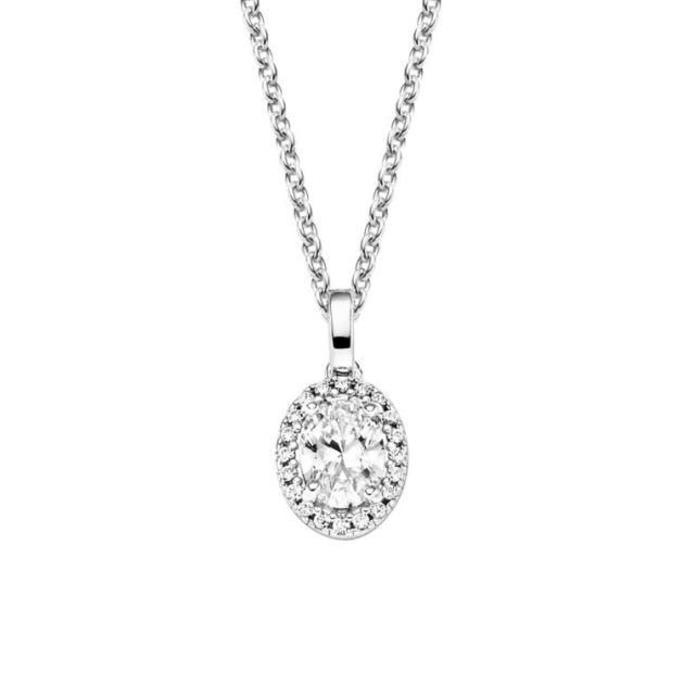 Anhänger mit Kette mit 21 Zirkonia