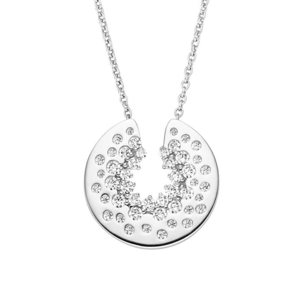 Anhänger mit Kette mit 47 Zirkonia