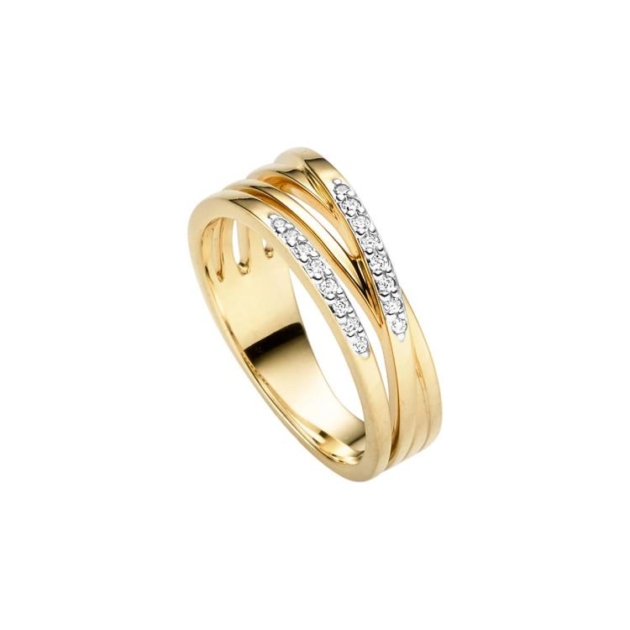 Ring mit 16 Zirkonia