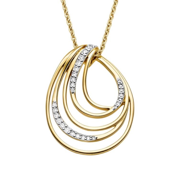 Anhänger mit Kette mit 28 Zirkonia