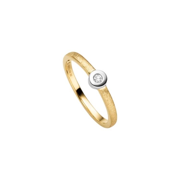 Ring mit 1 Brillant zus. 0,03ct.