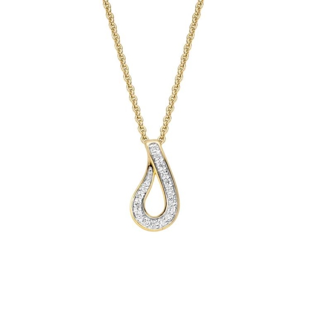 Anhänger mit 17 Brillanten zus. 0,075ct.