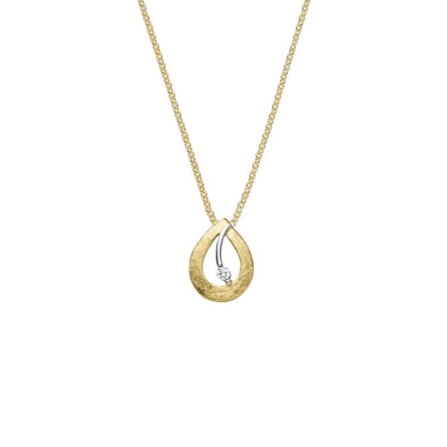 Anhänger mit 1 Brillant zus. 0,03ct.