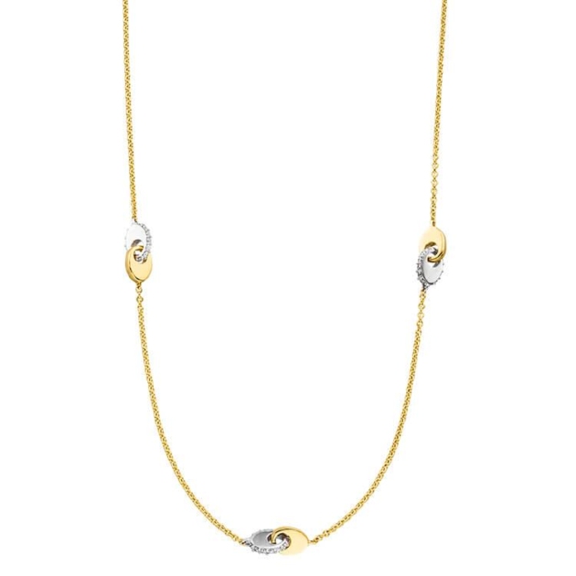 Collier mit 39 Brillanten zus. 0,21ct. 450mm