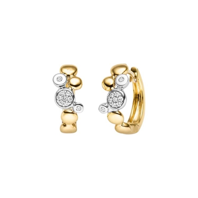 Creolen mit 18 Brillanten zus. 0,09ct.