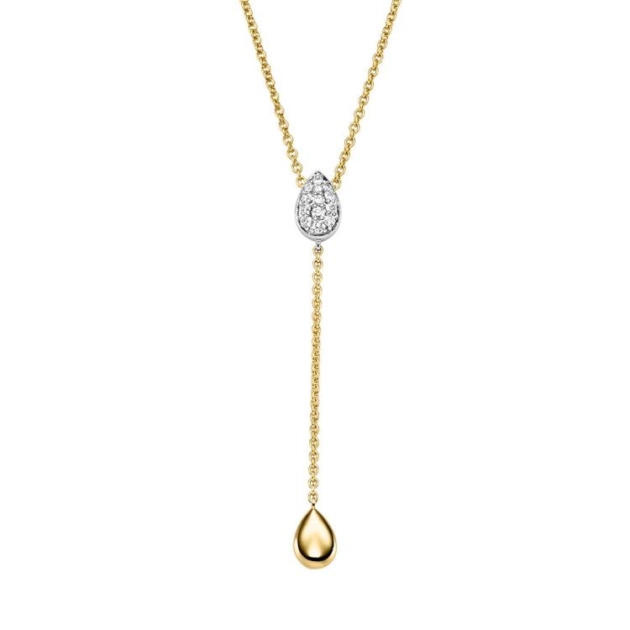 Anhänger mit Kette mit 13 Brillanten zus. 0,12ct.