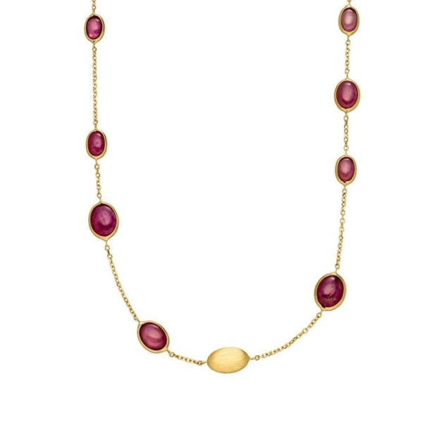 Collier mit 10 Rubine 430mm