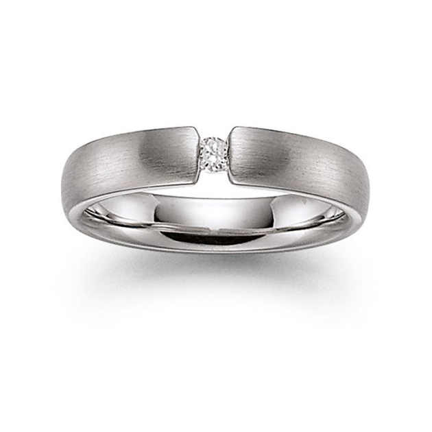 Damenring mit 1 Brillant zus. 0,06ct.