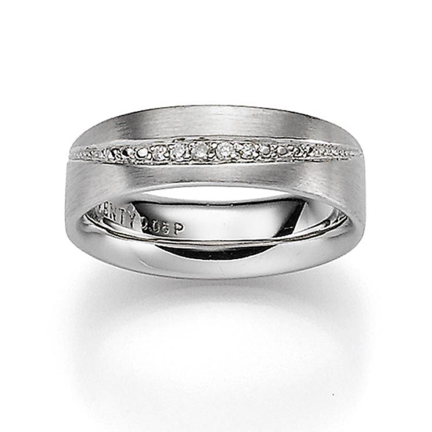 Damenring mit 5 Brillanten zus. 0,049ct.