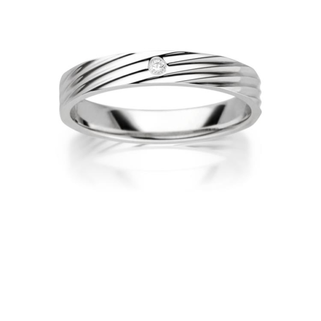 Damenring mit 1 Brillant zus. 0,02ct.