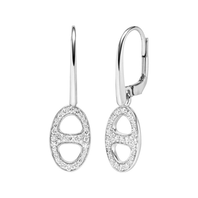 Ohrhänger mit 62 Brillanten zus. 0,36ct.