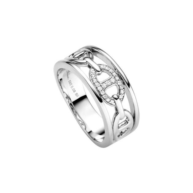 Ring mit 21 Brillanten zus. 0,08ct.