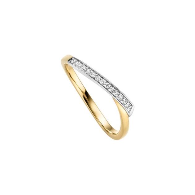 Ring mit 14 Brillanten zus. 0,08ct.