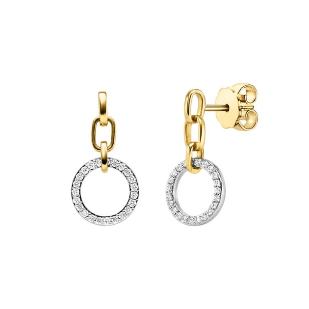 Ohrstecker mit 46 Brillanten zus. 0,16ct.