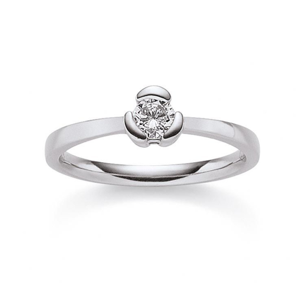 Damenring mit 1 Zirkonia