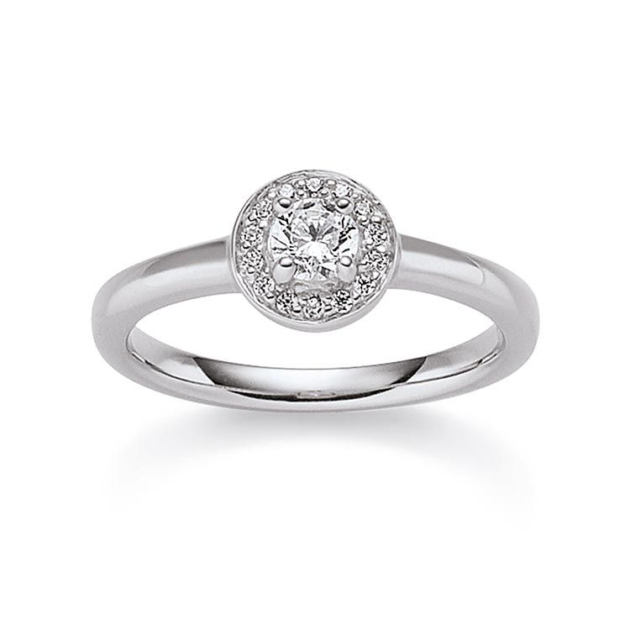 Damenring mit 15 Zirkonia