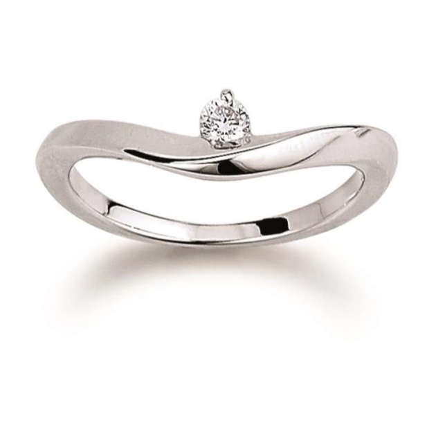 Damenring mit 1 Zirkonia