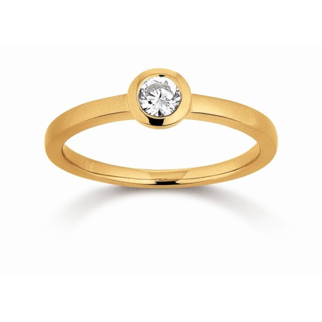 Damenring mit 1 Zirkonia