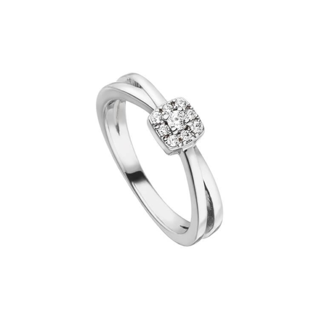 Damenring mit 9 Zirkonia