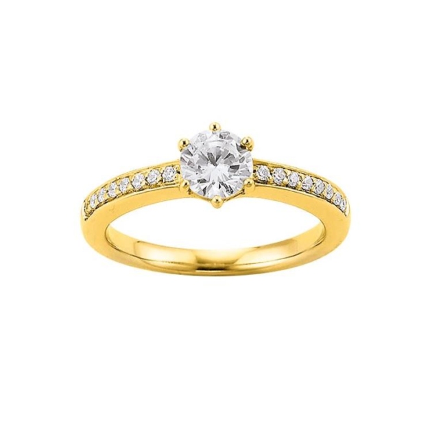 Damenring mit 17 Zirkonia