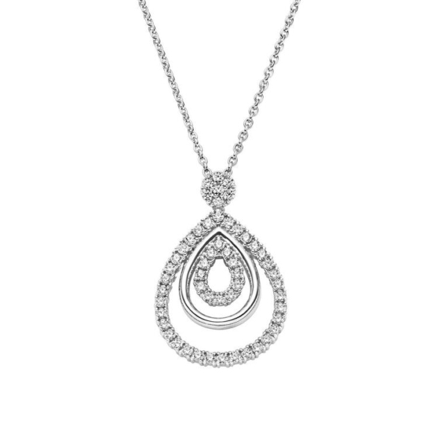 Anhänger mit Kette mit 53 Zirkonia