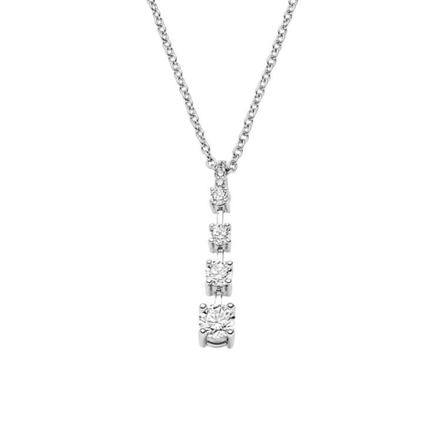 Anhänger mit Kette mit 8 Zirkonia