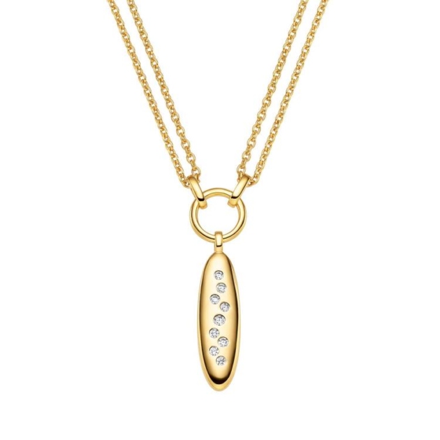 Anhänger mit Kette mit 9 Zirkonia