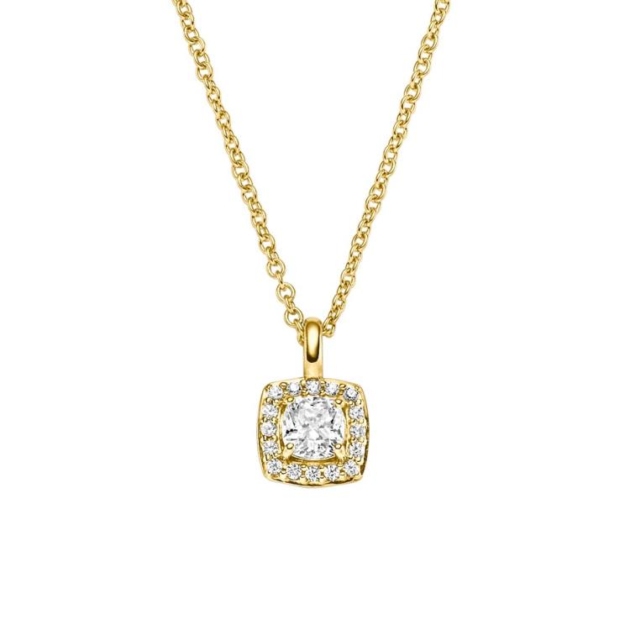 Anhänger mit Kette mit 17 Zirkonia