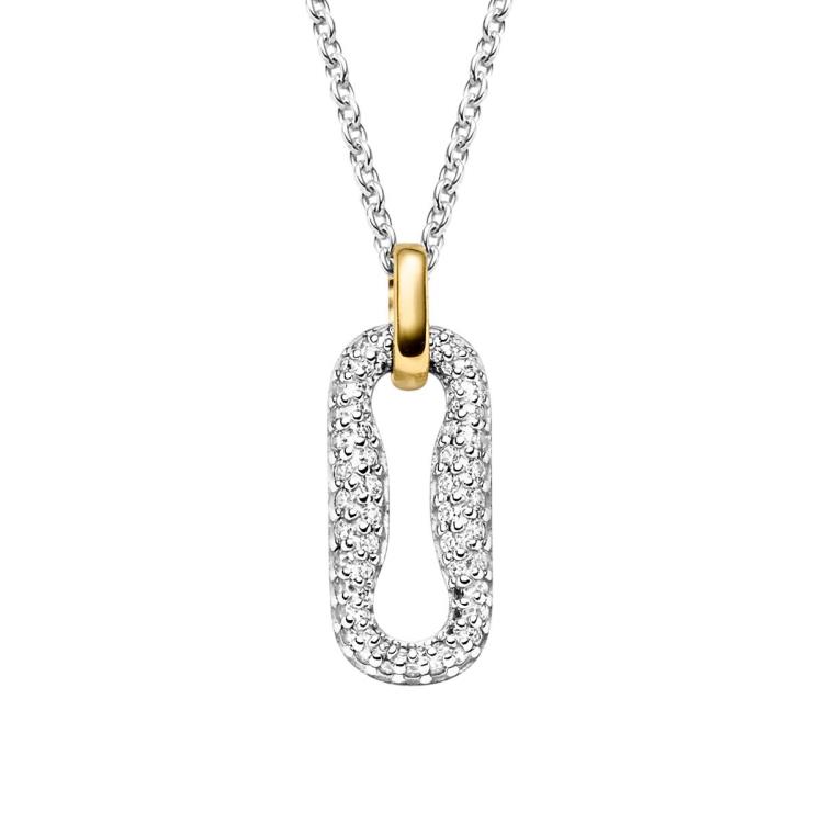 Anhänger mit Kette mit 61 Zirkonia