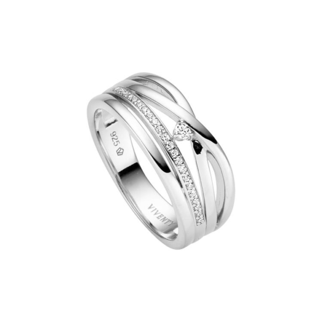 Ring mit 23 Zirkonia