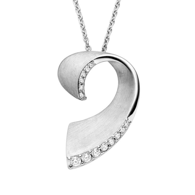 Anhänger mit Kette mit 13 Zirkonia