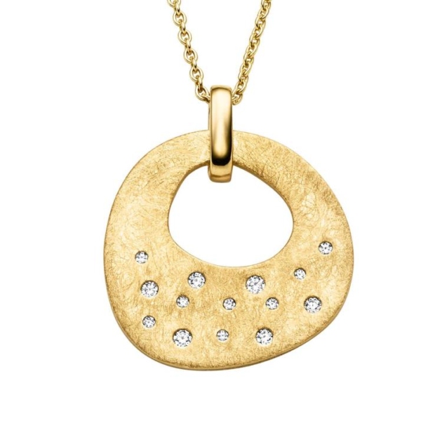 Anhänger mit Kette mit 14 Zirkonia