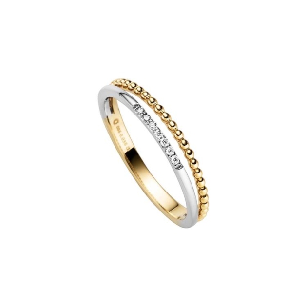 Ring mit 7 Brillanten zus. 0,035ct.