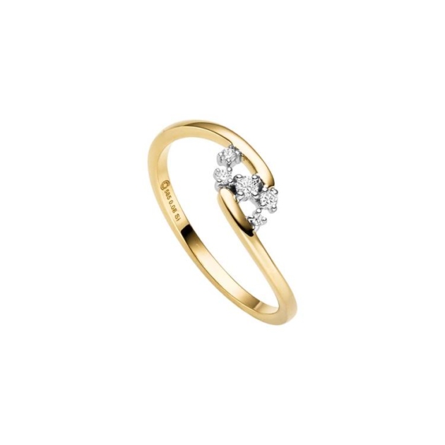 Ring mit 5 Brillanten zus. 0,08ct.