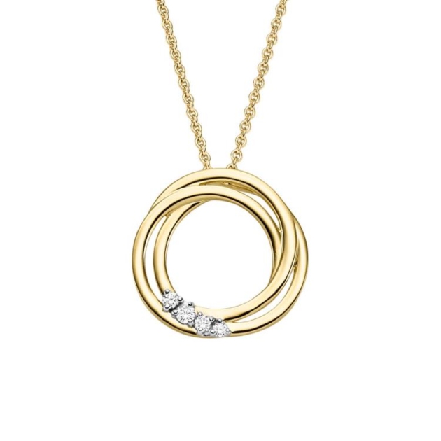 Anhänger mit 4 Brillanten zus. 0,06ct.