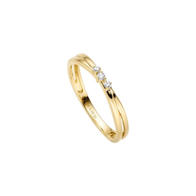 Ring mit 3 Brillanten zus. 0,05ct.