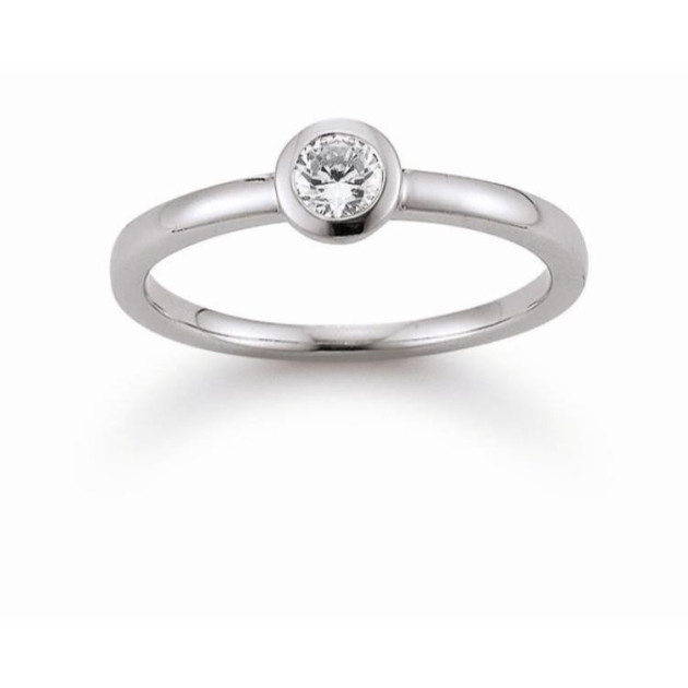 Damenring mit 1 Zirkonia