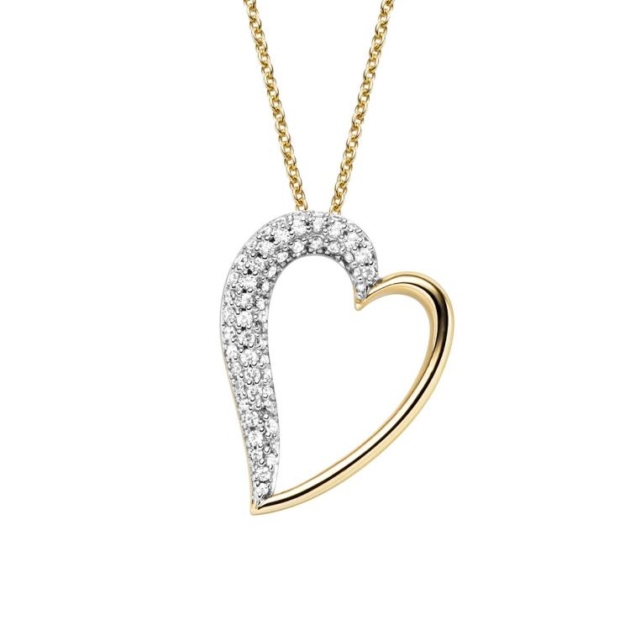 Anhänger mit Kette mit 62 Zirkonia