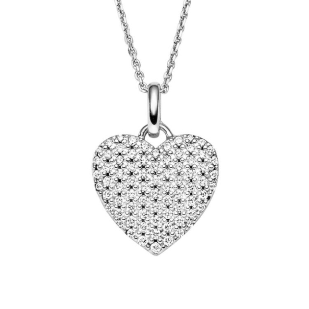 Anhänger mit Kette mit 76 Zirkonia